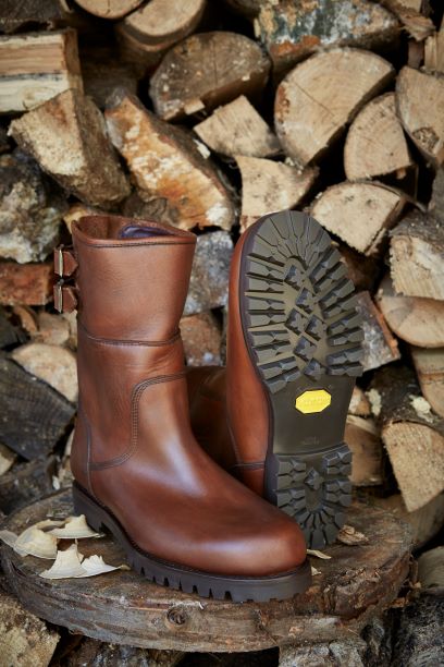 Hawk Waterproof Country Boot in Tan Leather